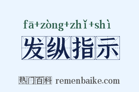 发纵指示是什么意思的图片